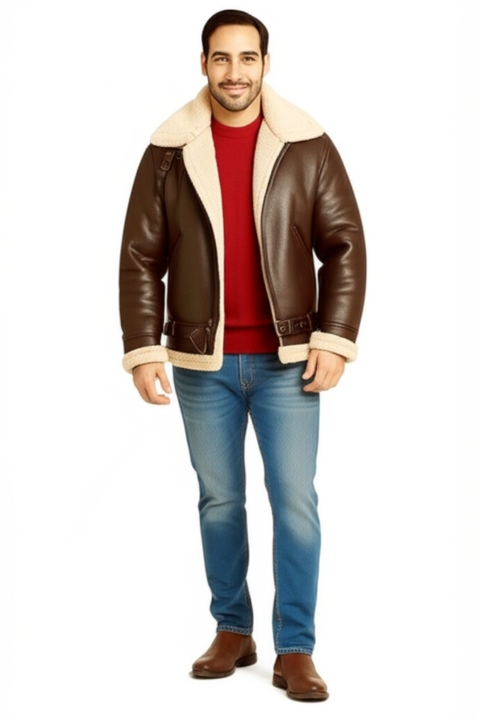 Aurelian | Luxuriöse Fliegerjacke aus Shearling mit Vintage-Details