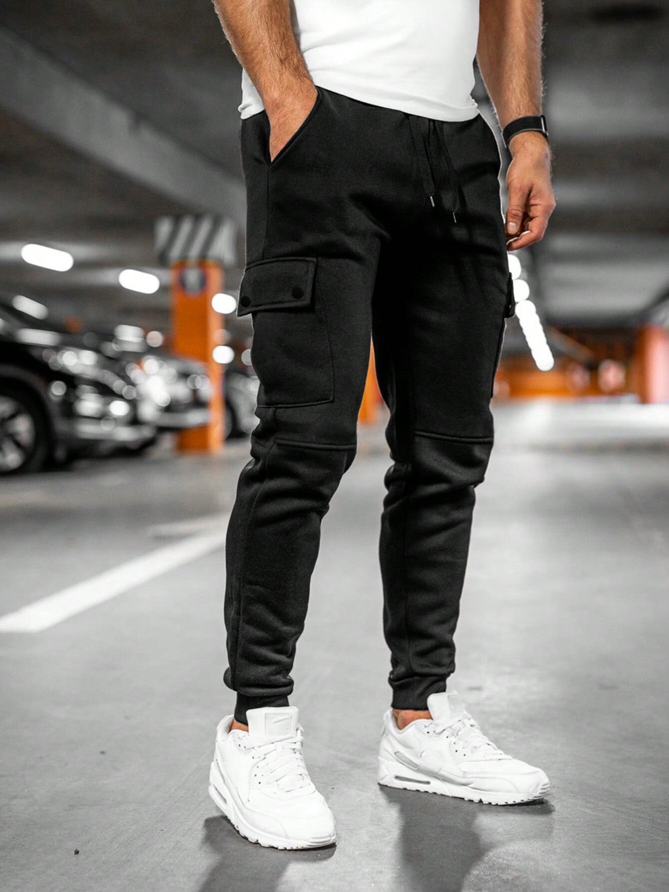 Men's Cargo Trousers - Stretch Fabric