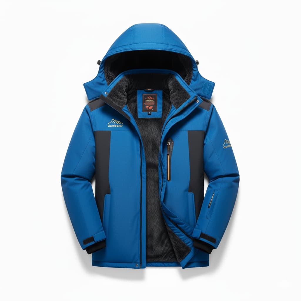 Wasserdichte Herren-Winterjacke mit Kapuze