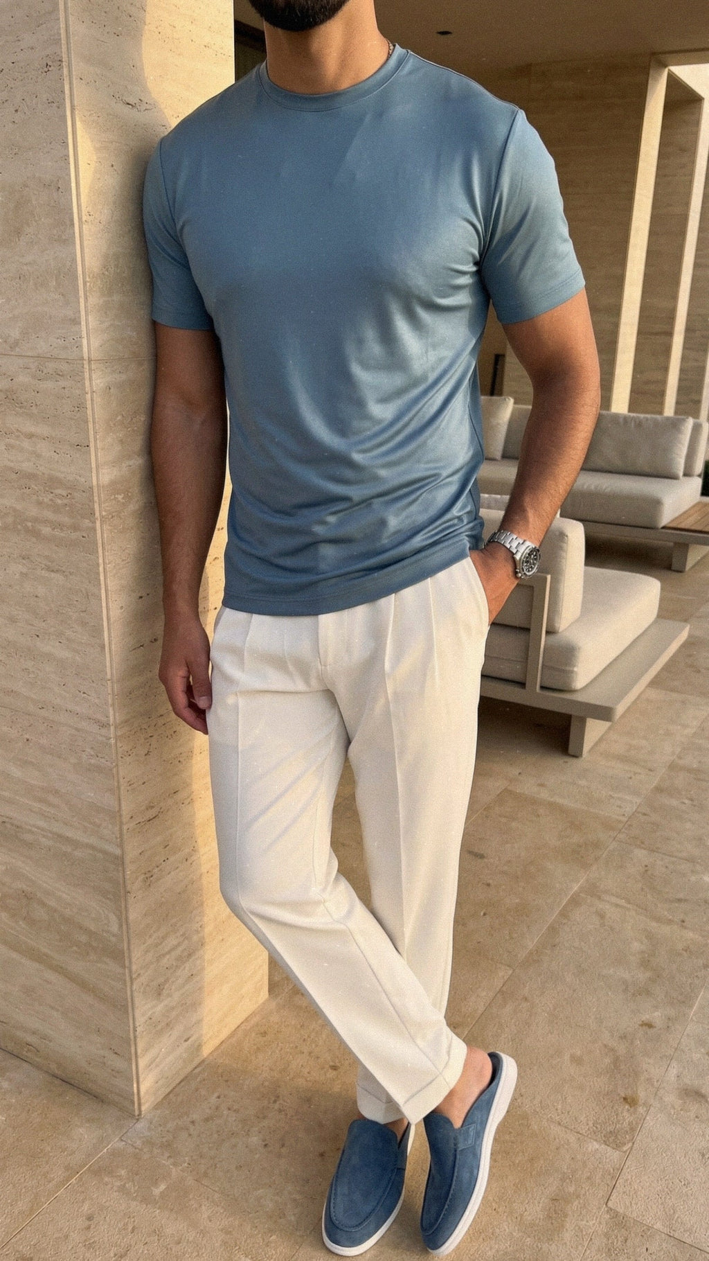 Cloud Blue Shiny Tshirt