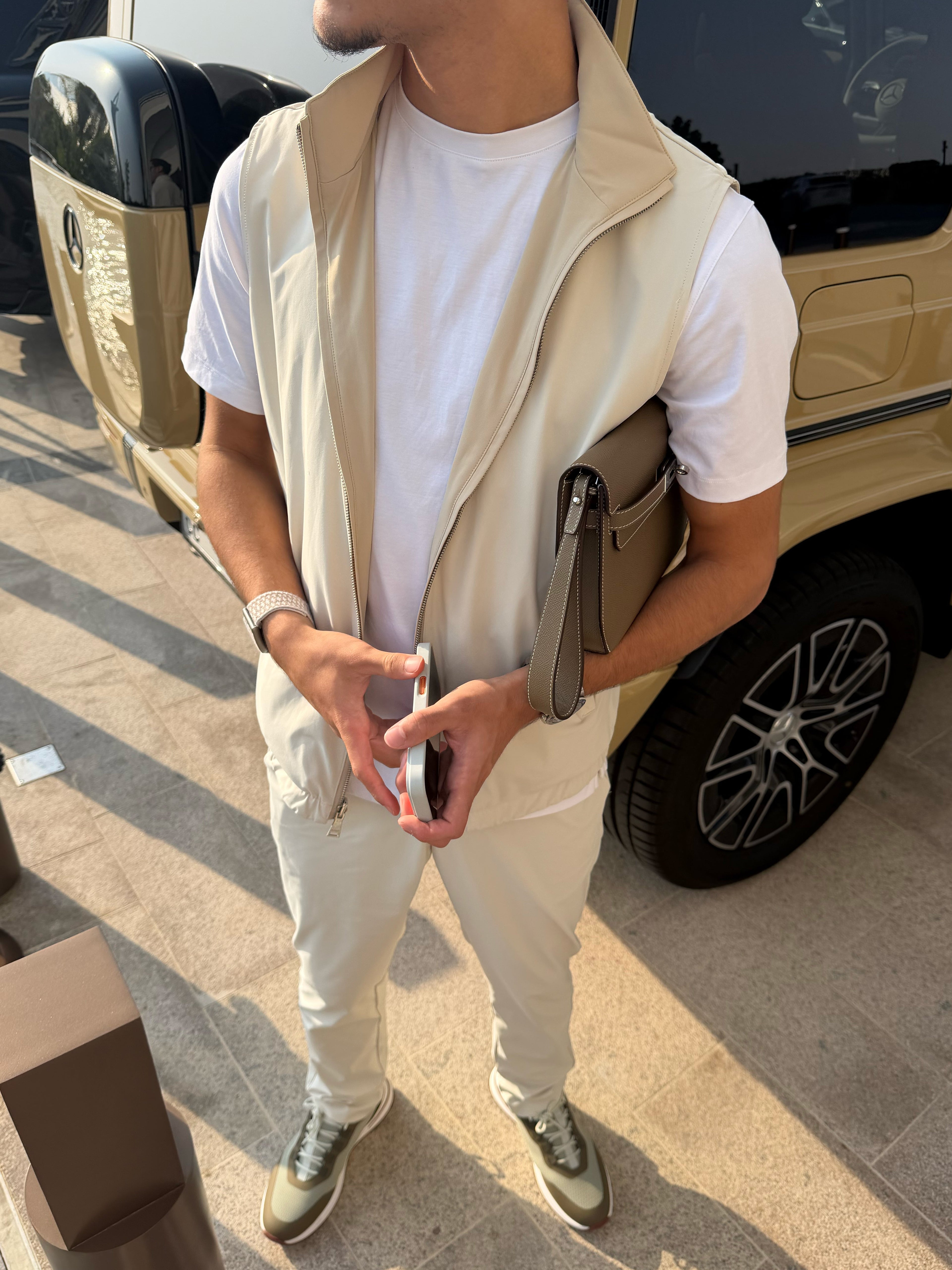 Nelxo's  Kith/Beige Reversible Travel Gillet
