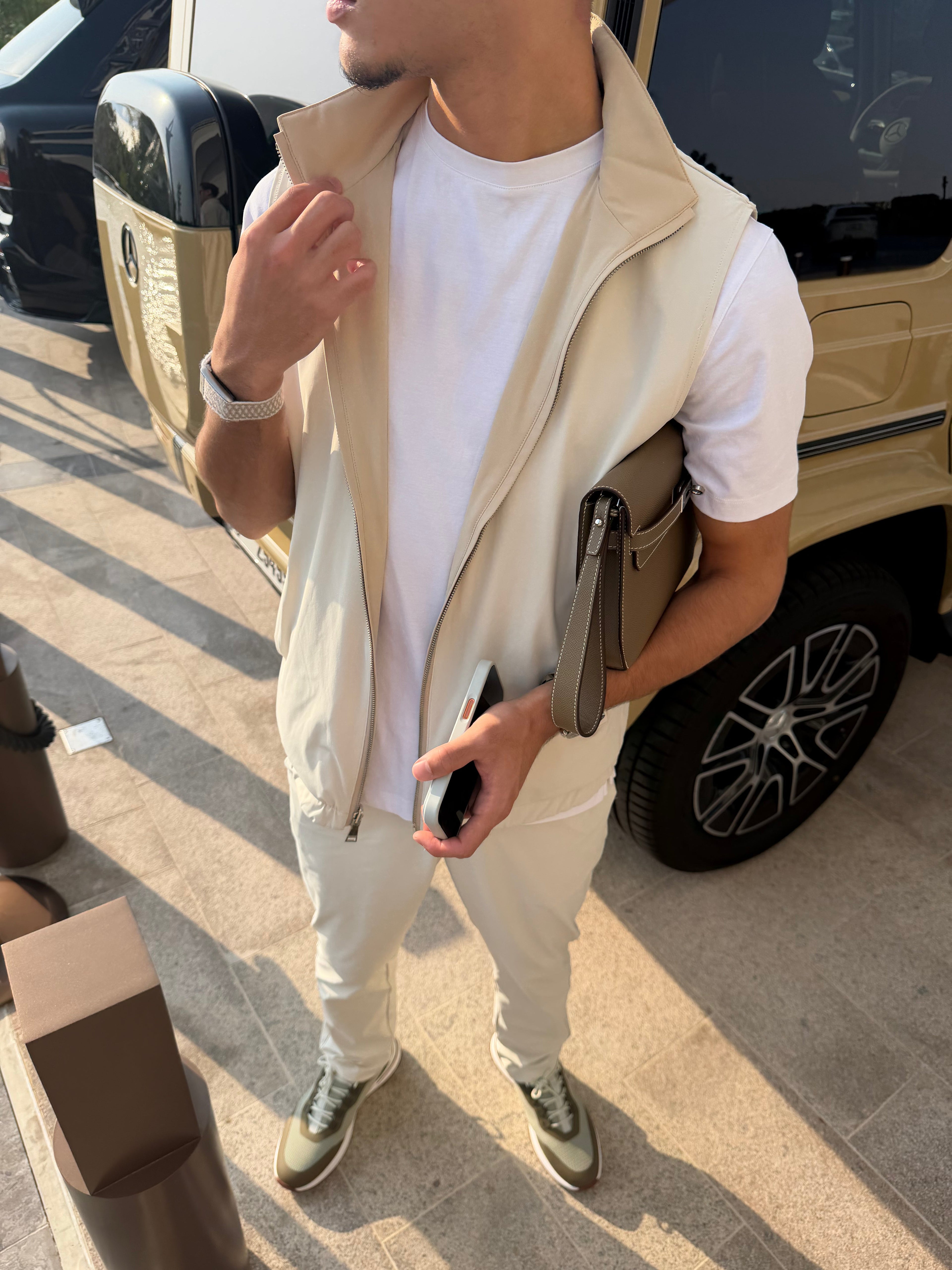 Nelxo's  Kith/Beige Reversible Travel Gillet