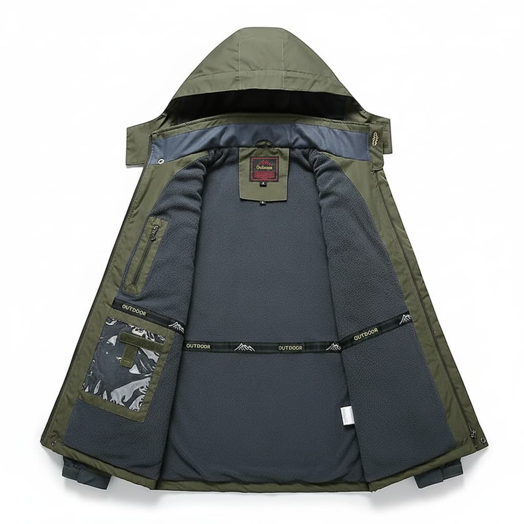 Wasserdichte Herren-Winterjacke mit Kapuze