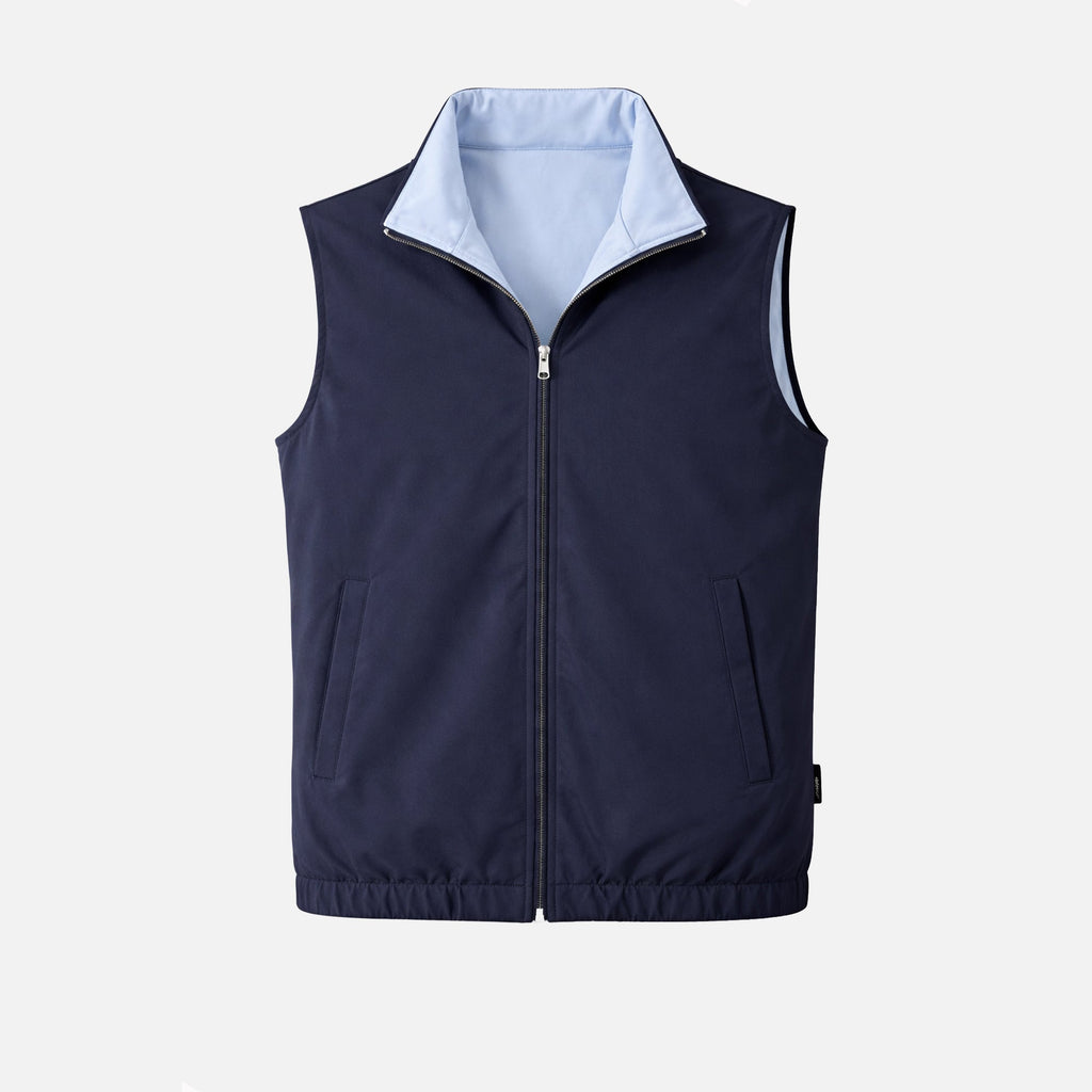 Nelxo's  Navy Blue/Baby Blue Reversible Travel Gillet